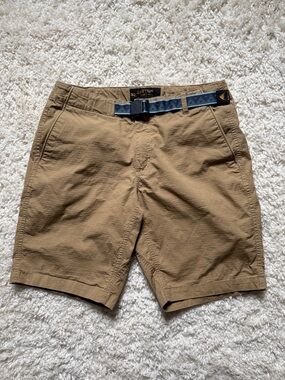 Burton Men’s Ridge Tan Shorts with built in Web Belt. SZ 30” GREAT SHAPE!